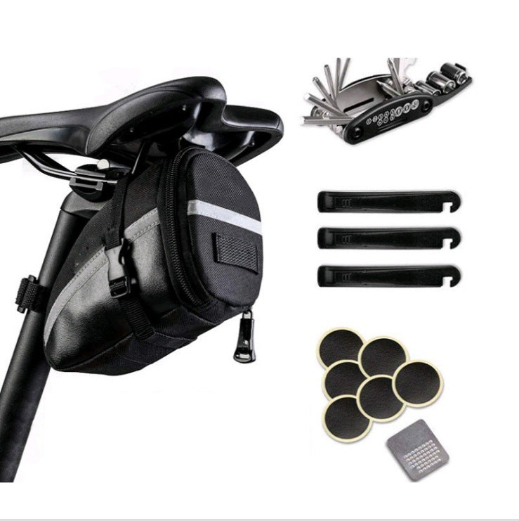 JMT-427146 Durable Mountain Bike Saddle Bag for Rear Seat Storage
