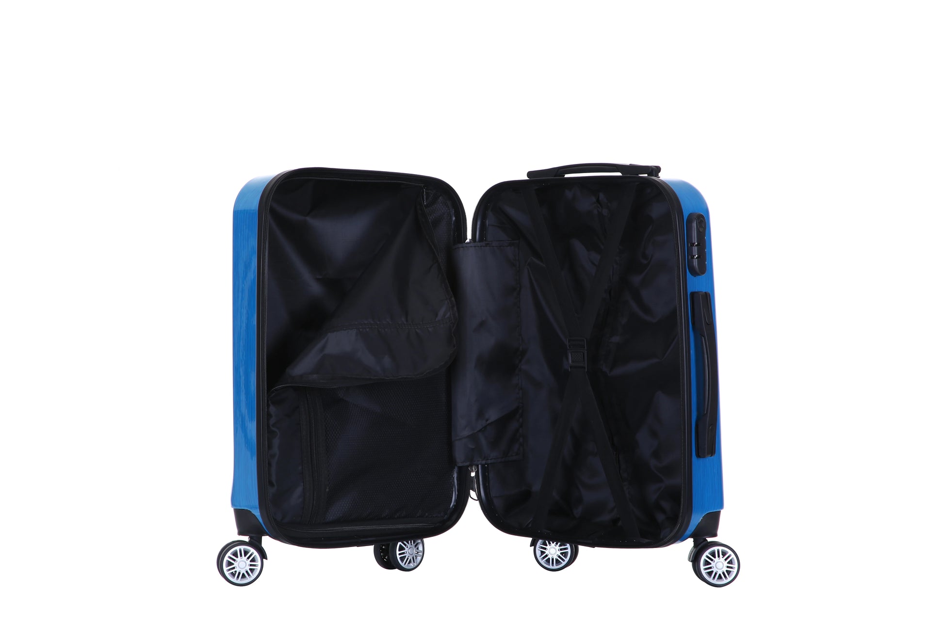 JMT-427274 Compact Hard Case Travel Luggage Set with Small Cosmetic Handbag - ABS Material Suitcase, Model XHP121