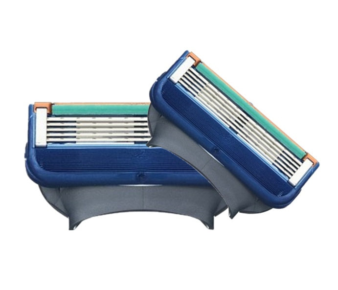 JMT-427466 Five-Layer Manual Razor Blades - Pack of 4, Blue Design