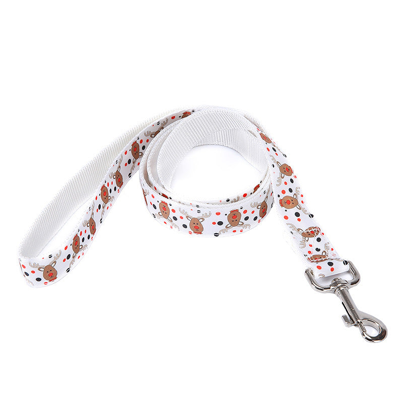 JMT-427722 Multicolor Dog Leash with Check Stripe Design - 2.5cm Width, Imitation Nylon Towing Rope