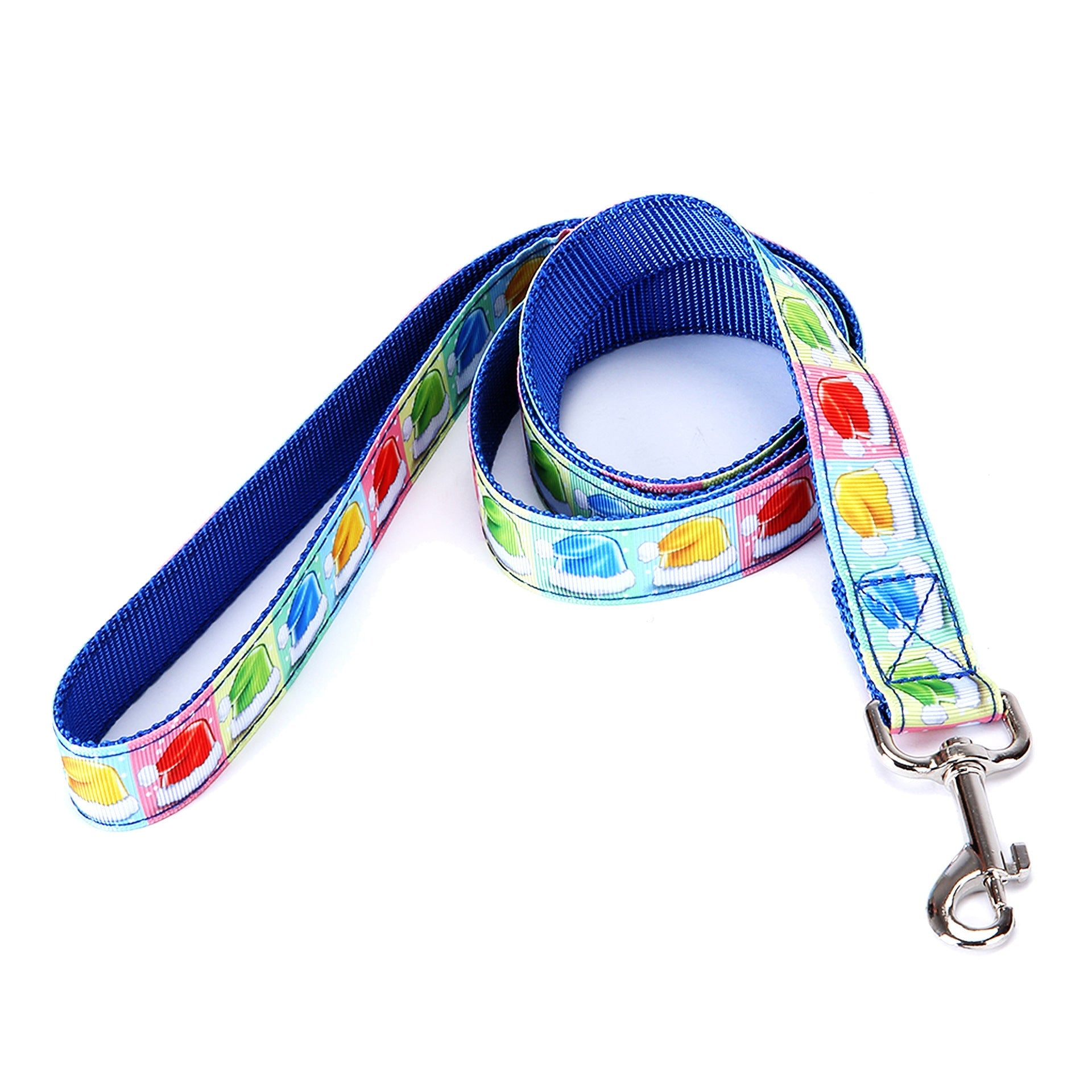 JMT-427722 Multicolor Dog Leash with Check Stripe Design - 2.5cm Width, Imitation Nylon Towing Rope