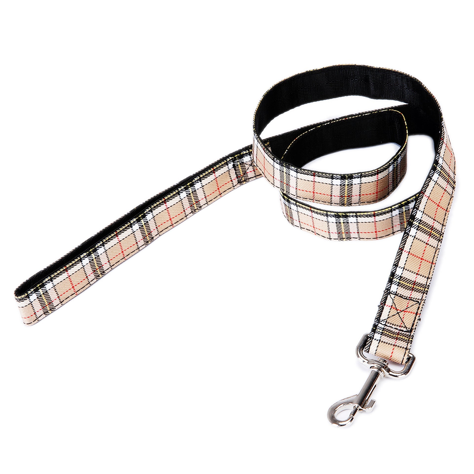 JMT-427722 Multicolor Dog Leash with Check Stripe Design - 2.5cm Width, Imitation Nylon Towing Rope