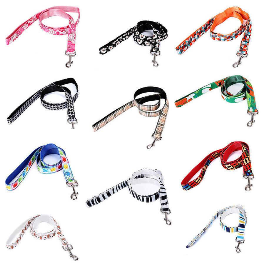 JMT-427722 Multicolor Dog Leash with Check Stripe Design - 2.5cm Width, Imitation Nylon Towing Rope