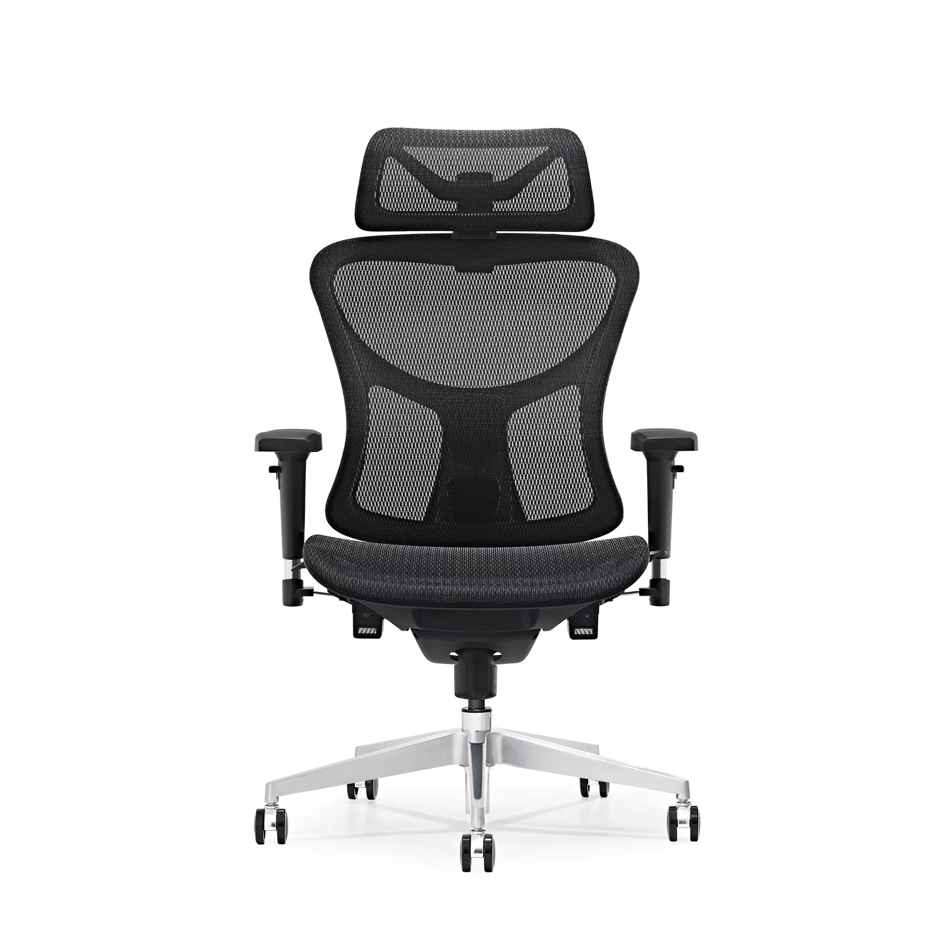 JMT-427978 Ergonomic Swivel Office Chair with PU Armrests and Mesh Back, Adjustable Reclining Executive Design
