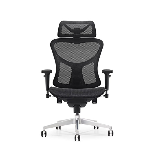 JMT-427978 Ergonomic Swivel Office Chair with PU Armrests and Mesh Back, Adjustable Reclining Executive Design