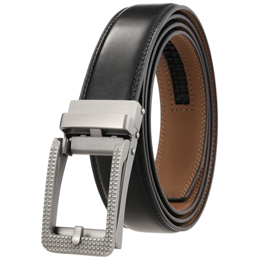 JMT-427978 Men's 3.0CM Cowhide Leather Belt with Durable Buckle