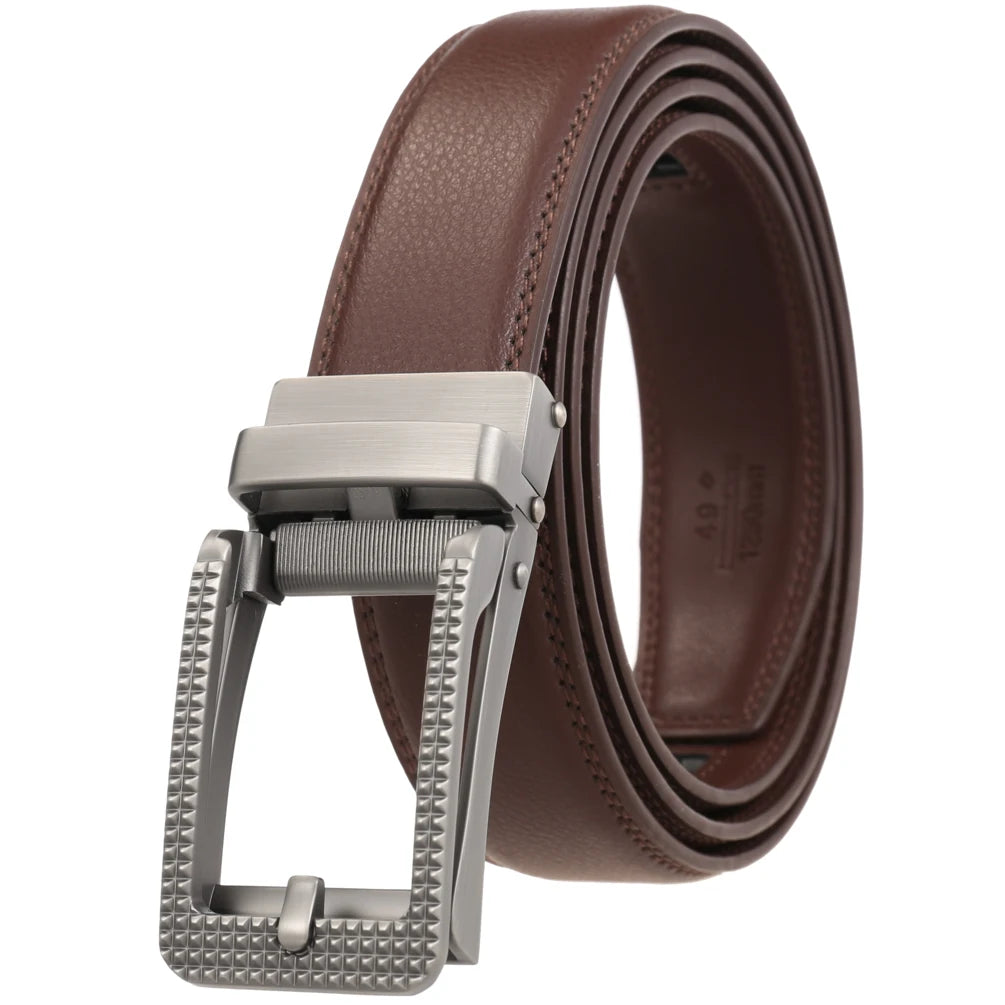 JMT-427978 Men's 3.0CM Cowhide Leather Belt with Durable Buckle