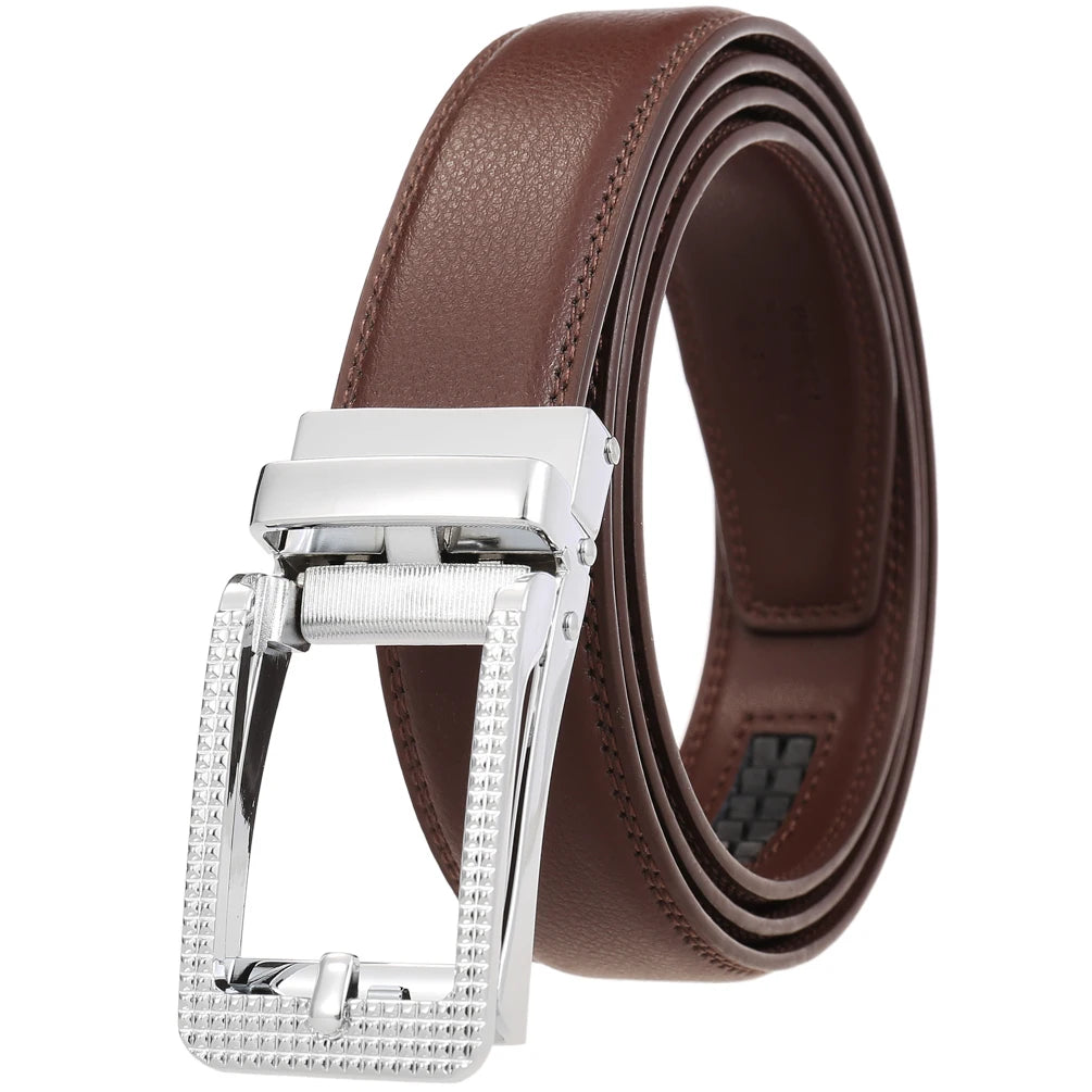 JMT-427978 Men's 3.0CM Cowhide Leather Belt with Durable Buckle