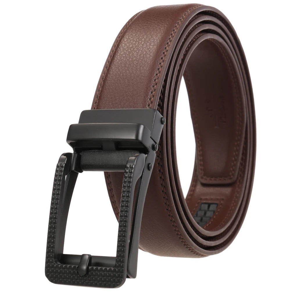 JMT-427978 Men's 3.0CM Cowhide Leather Belt with Durable Buckle