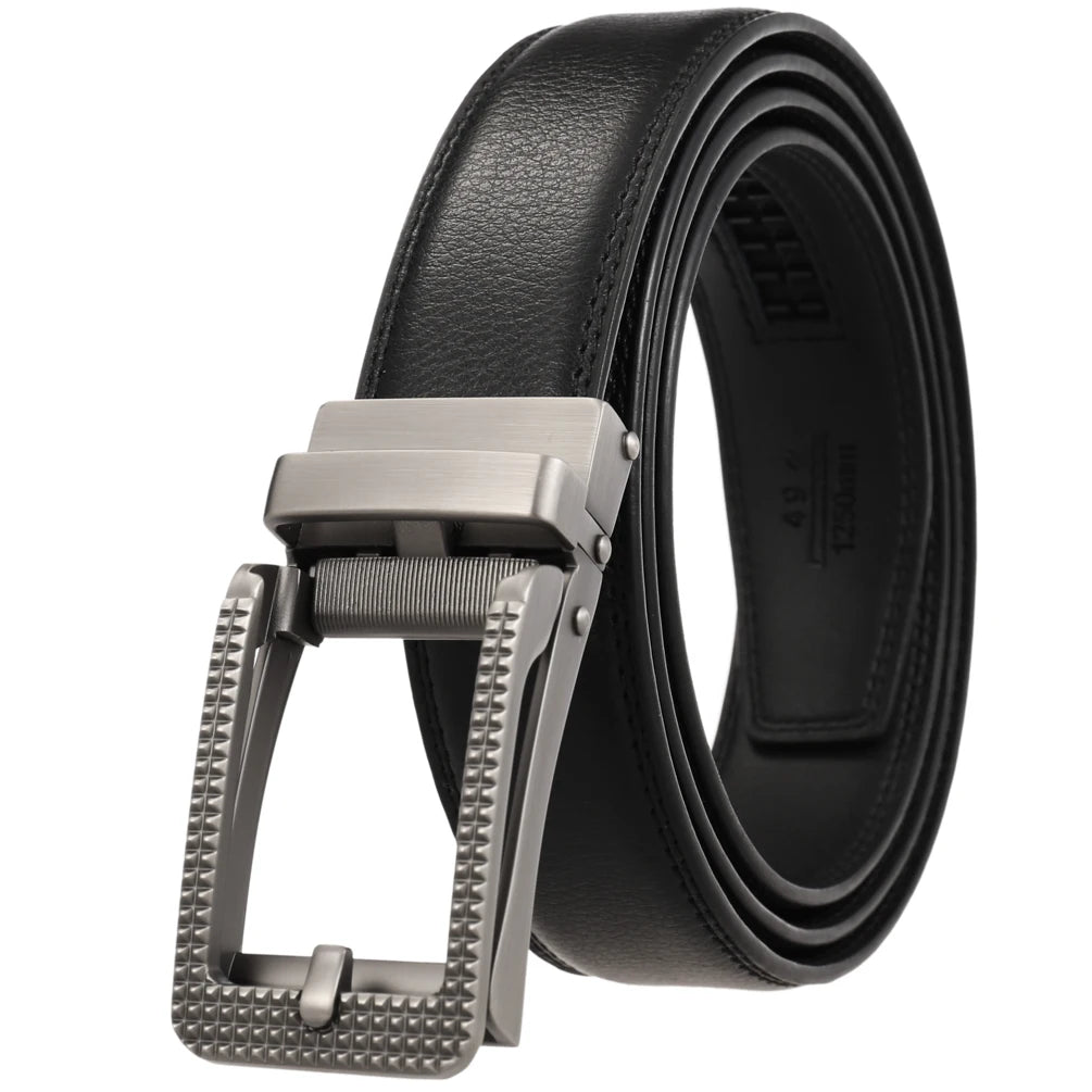 JMT-427978 Men's 3.0CM Cowhide Leather Belt with Durable Buckle