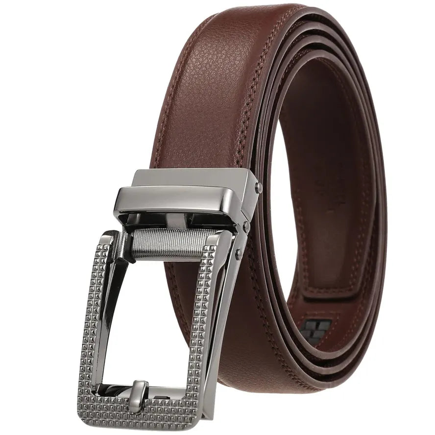 JMT-427978 Men's 3.0CM Cowhide Leather Belt with Durable Buckle