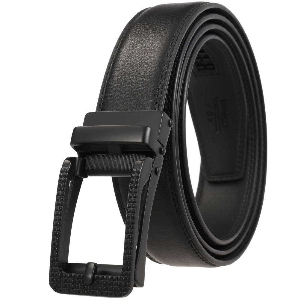 JMT-427978 Men's 3.0CM Cowhide Leather Belt with Durable Buckle