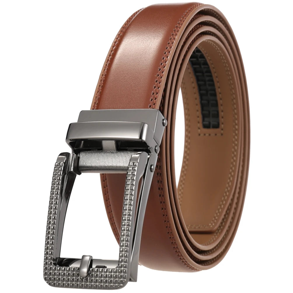JMT-427978 Men's 3.0CM Cowhide Leather Belt with Durable Buckle