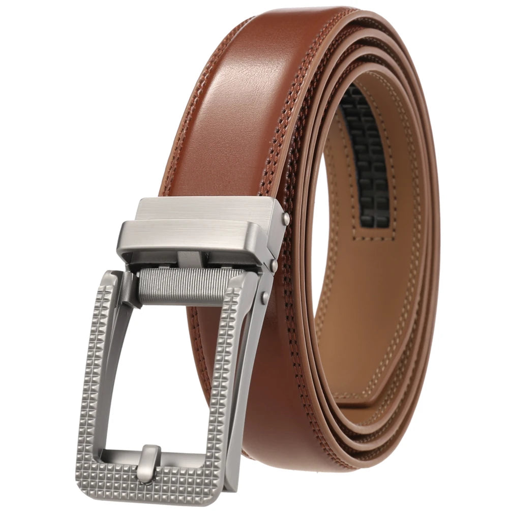 JMT-427978 Men's 3.0CM Cowhide Leather Belt with Durable Buckle