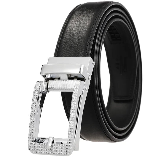 JMT-427978 Men's 3.0CM Cowhide Leather Belt with Durable Buckle