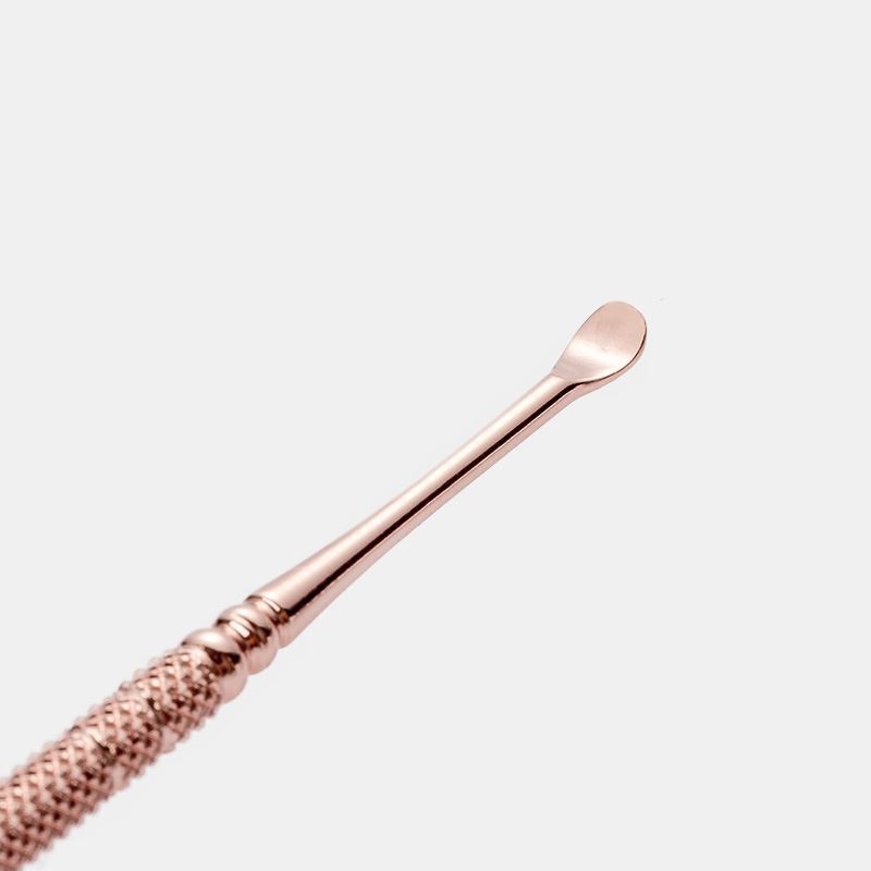 JMT-428362 Rose Gold Double-Headed Stainless Steel Ear Pick with Spiral Design