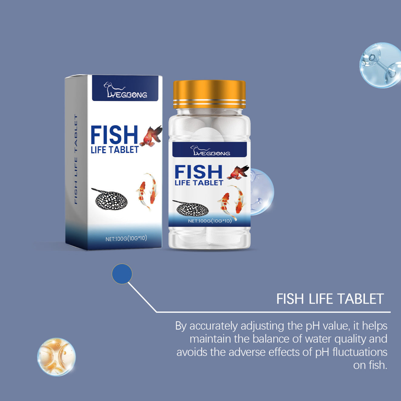JMT-428554 Ornamental Fish Aquarium Salt Tablets for pH Stability, Water Softening, and Mineral Enrichment