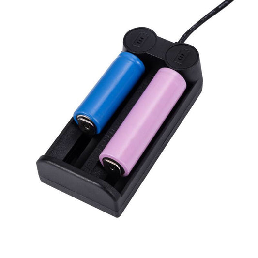 JMT-428554 Smart Dual-Slot Lithium Battery Charger for 21700, 26650, 18650, 16340, 18500, 32650 Batteries