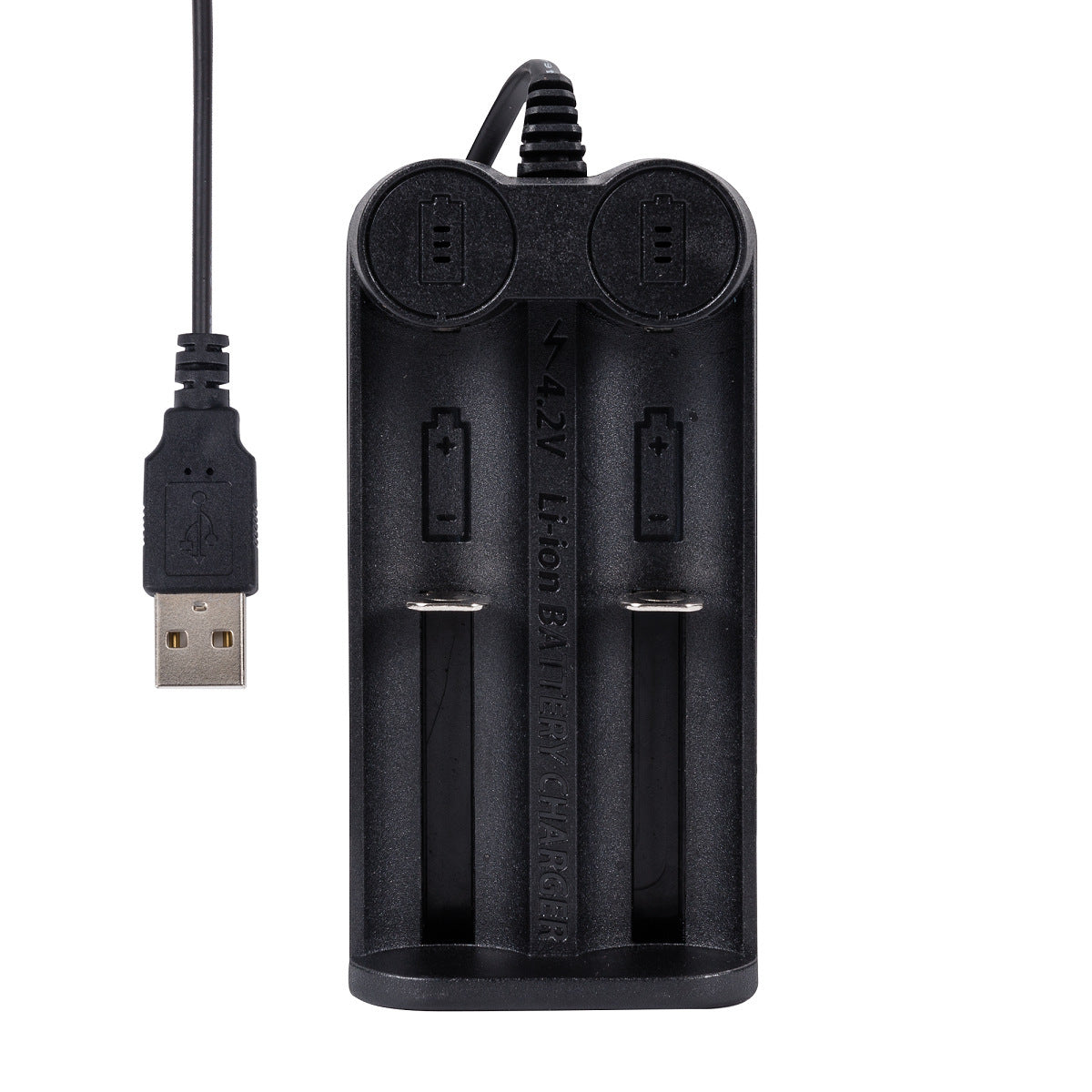 JMT-428554 Smart Dual-Slot Lithium Battery Charger for 21700, 26650, 18650, 16340, 18500, 32650 Batteries