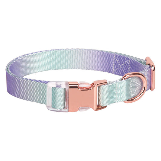JMT-428874 Adjustable Nylon Dog and Cat Collar - Gradient Colors for Small to Large Pets