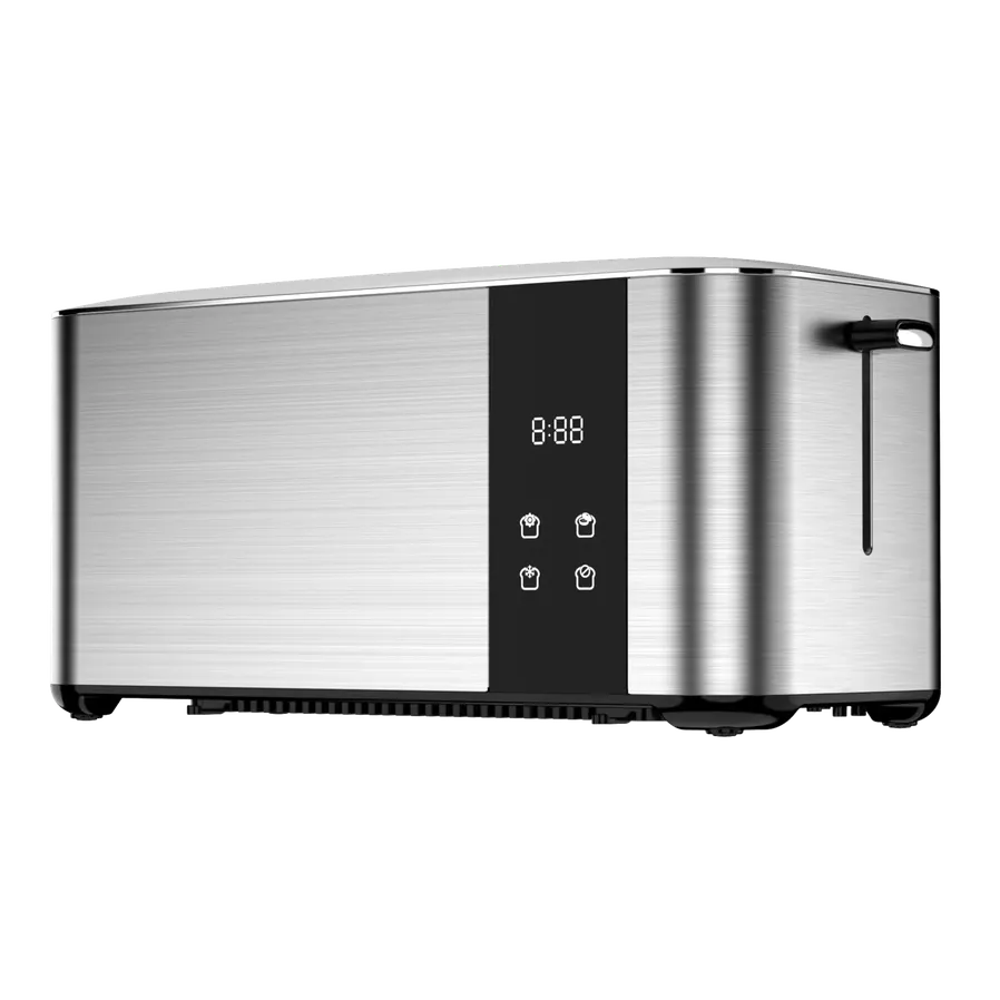 JMT-429194 Custom Touch Screen 4-Slice Long Slot Stainless Steel Toaster for Home Breakfast and Sandwich Making