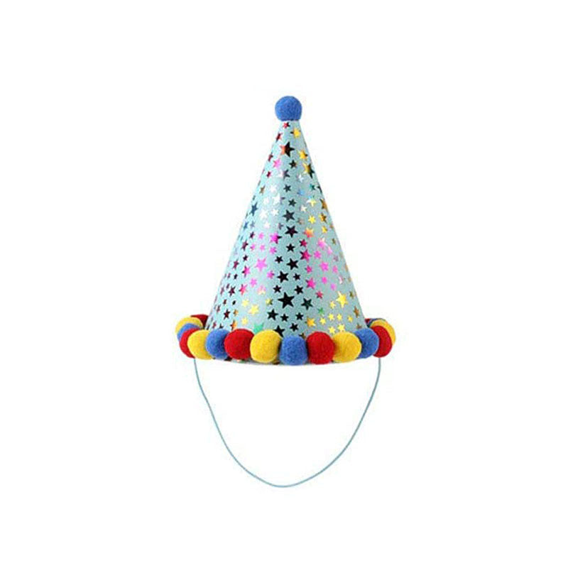 JMT-429194 Sequin Design Pet Birthday Hat and Bib for Dogs and Cats - Adjustable Polyester Headwear in Blue and Pink