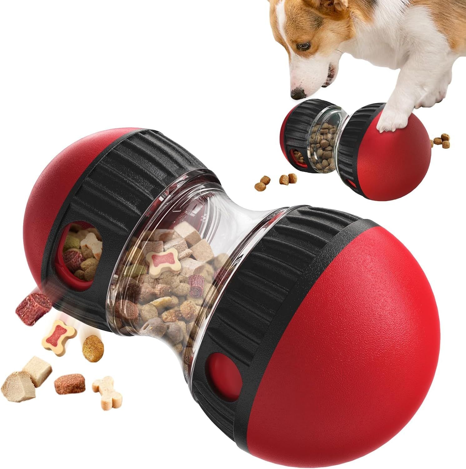 JMT-429514 Interactive Slow Feeder Puzzle Toy for Dogs - Adjustable Treat Dispenser Ball for Mind and Body Stimulation