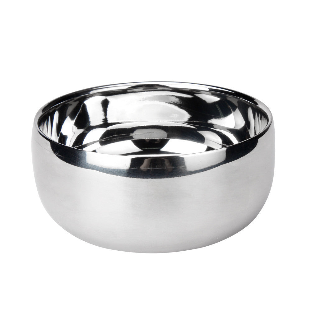 JMT-429514 Men's Stainless Steel Shaving Soap Bowl with Brush Holder - Compact and Durable Design