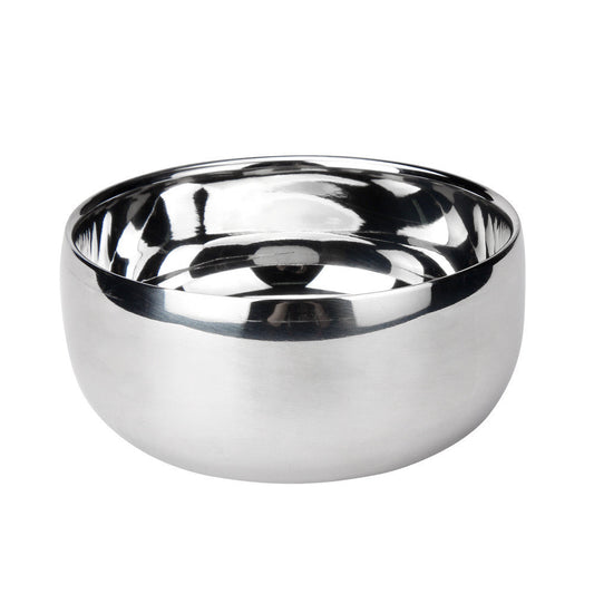 JMT-429514 Men's Stainless Steel Shaving Soap Bowl with Brush Holder - Compact and Durable Design