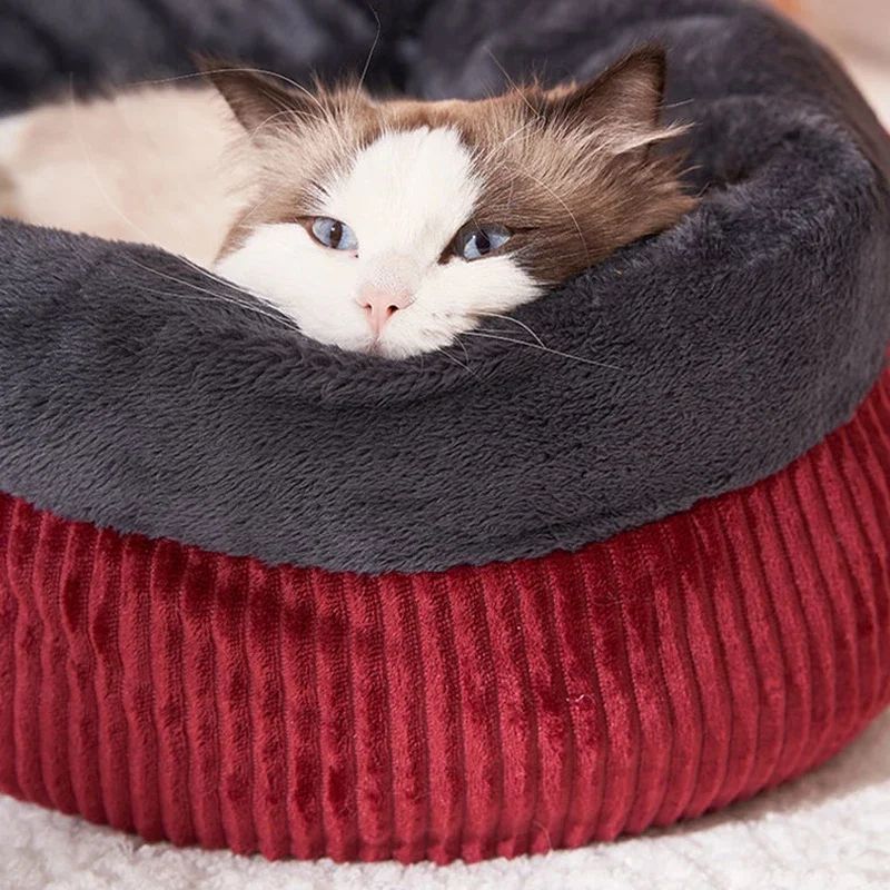 JMT-429834 Cozy Washable Circular Cat Sofa Bed for Comfort and Relaxation