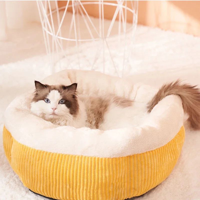 JMT-429834 Cozy Washable Circular Cat Sofa Bed for Comfort and Relaxation