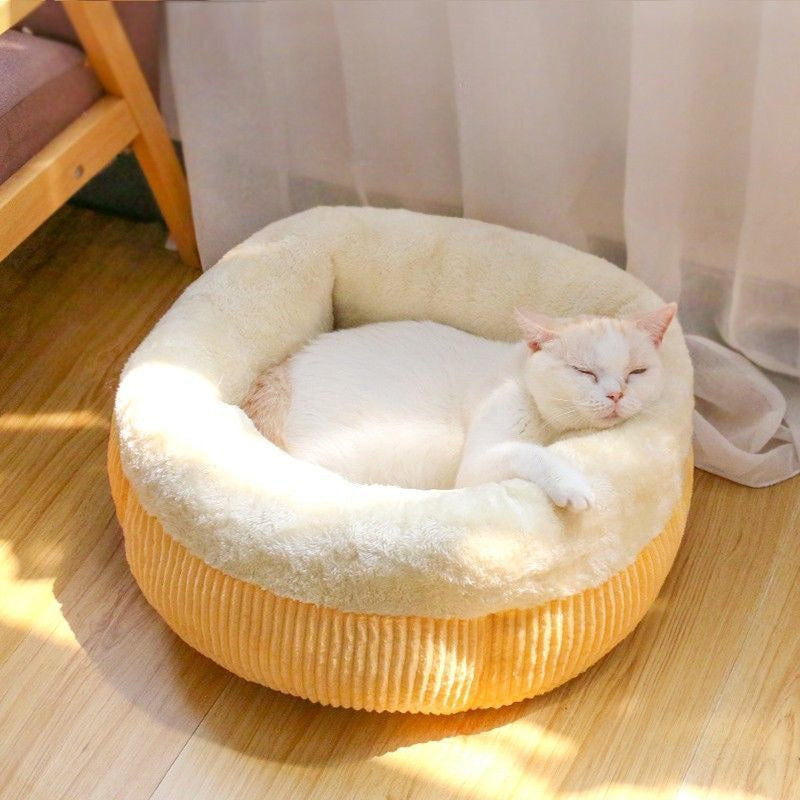 JMT-429834 Cozy Washable Circular Cat Sofa Bed for Comfort and Relaxation