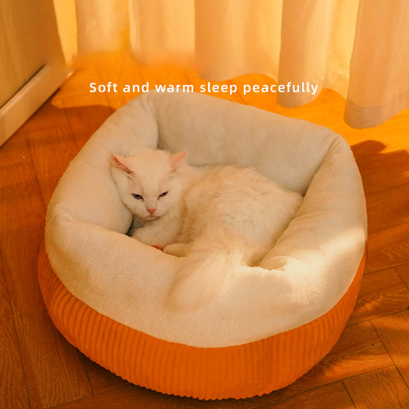JMT-429834 Cozy Washable Circular Cat Sofa Bed for Comfort and Relaxation