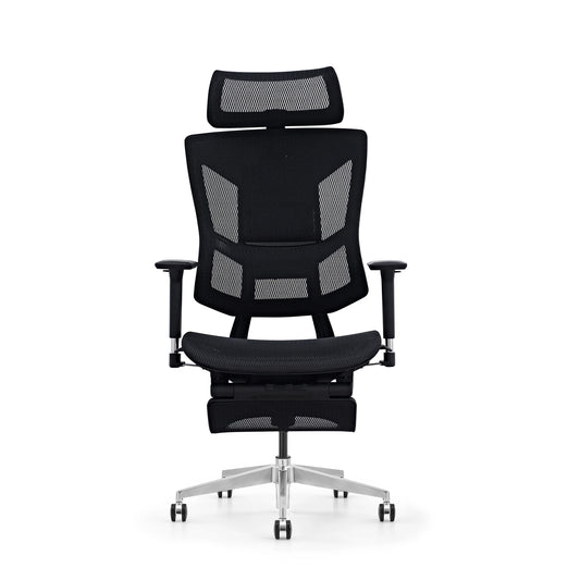 JMT-429834 Ergonomic Full Mesh Office Chair with 3D Headrest and 360-Degree Swivel Function in Black