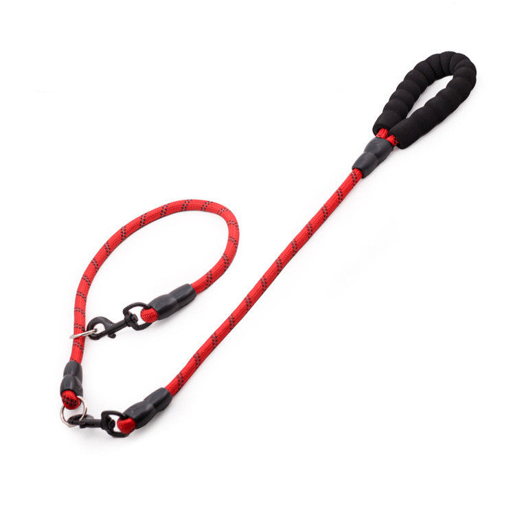 JMT-430026 Reflective Nylon Dog Rope with Extension Chain for Large Dogs