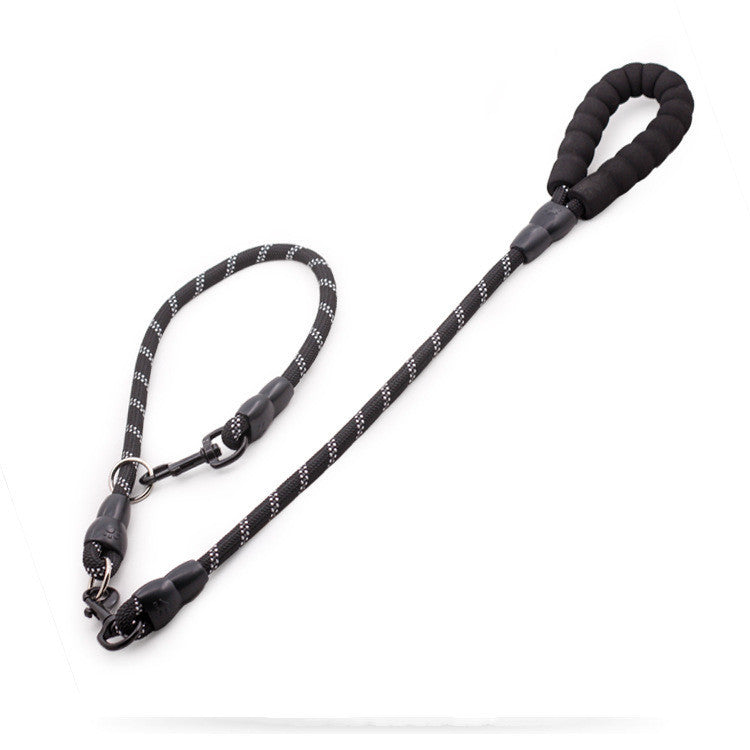JMT-430026 Reflective Nylon Dog Rope with Extension Chain for Large Dogs