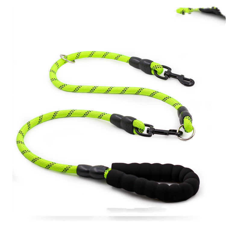 JMT-430026 Reflective Nylon Dog Rope with Extension Chain for Large Dogs