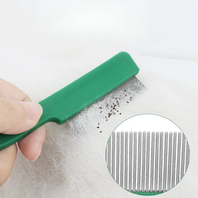JMT-430154 Stainless Steel Pin Pet Flea Comb for Dogs and Cats - Grooming and Removal Tool