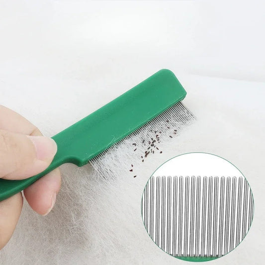 JMT-430154 Stainless Steel Pin Pet Flea Comb for Dogs and Cats - Grooming and Removal Tool