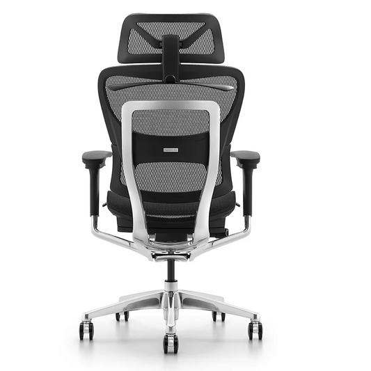 JMT-430282 Ergonomic Full Mesh Office Computer Chair with Swivel Design and Comfortable Leather Accents
