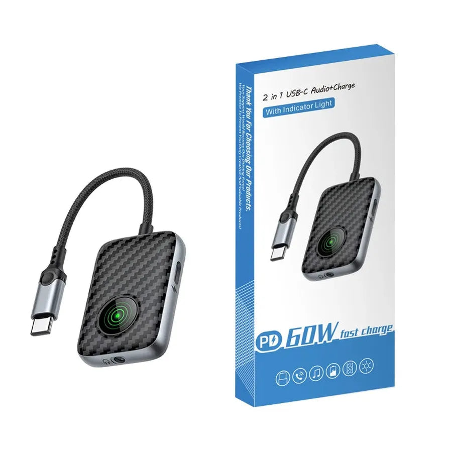 JMT-430346 USB-C to 3.5mm Dual Function Audio Adapter with Charging for iPhone 15 and Samsung Devices