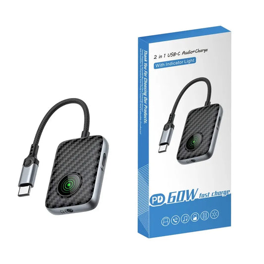 JMT-430346 USB-C to 3.5mm Dual Function Audio Adapter with Charging for iPhone 15 and Samsung Devices