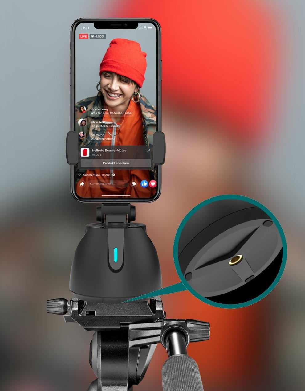JMT-430538 Smart PTZ Face Recognition Camera with 360° Rotation, ABS Material, Compatible with Android and iOS