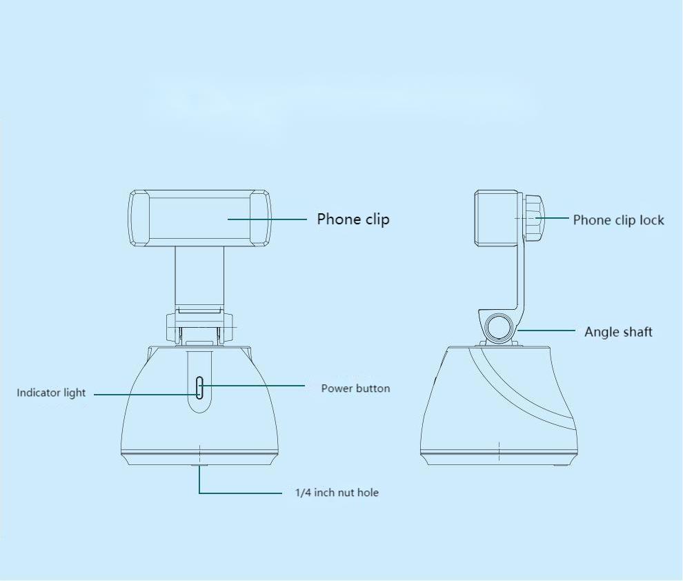 JMT-430538 Smart PTZ Face Recognition Camera with 360° Rotation, ABS Material, Compatible with Android and iOS