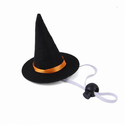 JMT-431498 Halloween Pet Costume with Wizard Hat and Bow Tie, Red and Black Cloth, Casual Style