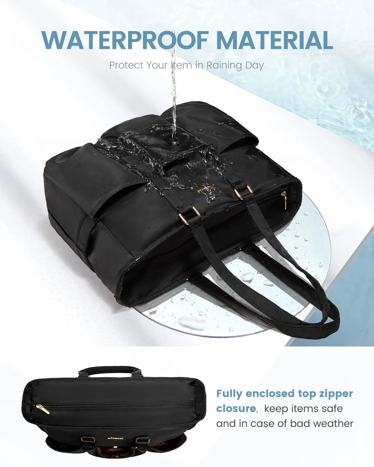 JMT-431498 Spacious Laptop Tote Bag with Multiple Pockets for Office, Travel, and Daily Essentials
