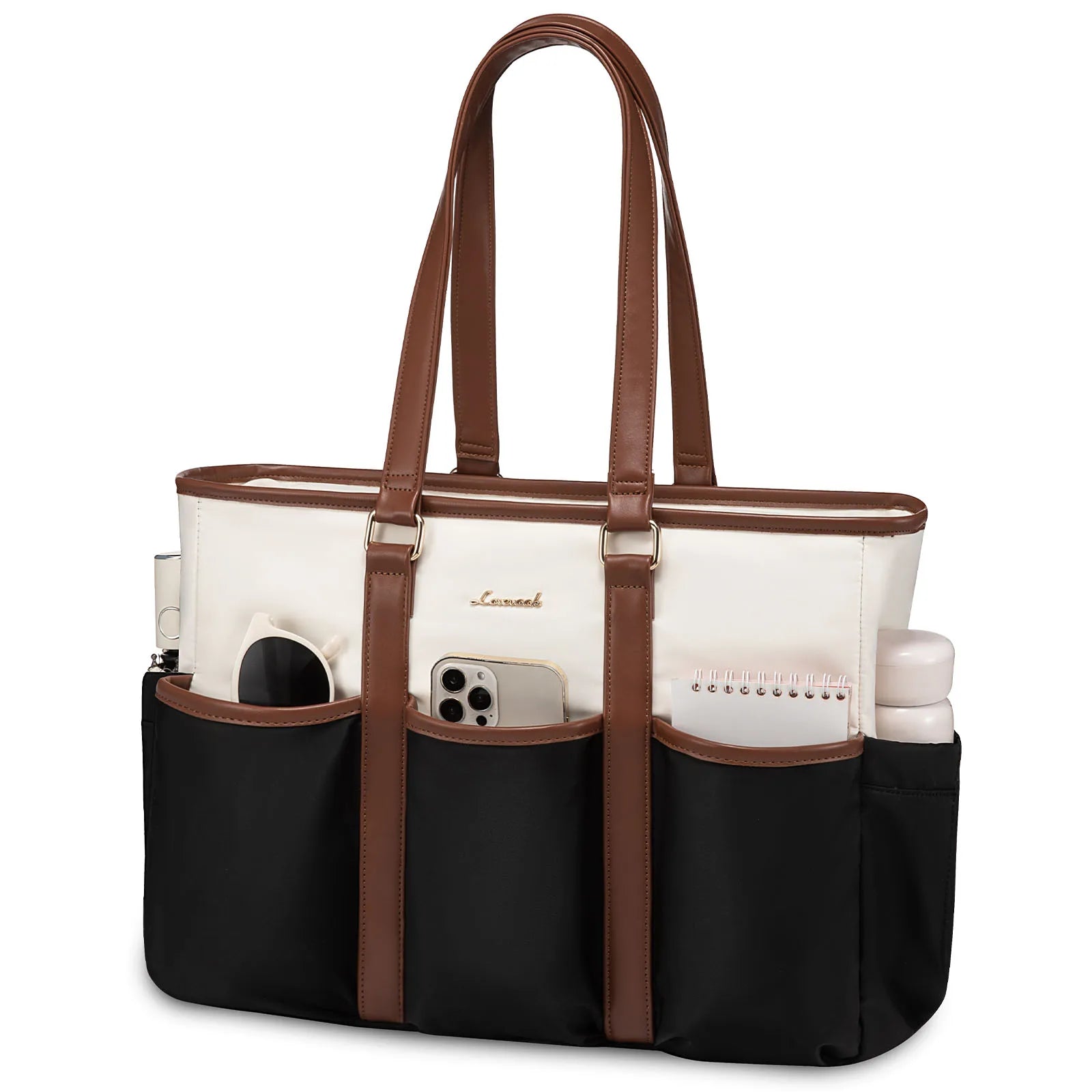 JMT-431498 Spacious Laptop Tote Bag with Multiple Pockets for Office, Travel, and Daily Essentials