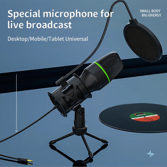 JMT-431498 USB Condenser Microphone for Streaming, Gaming, Vlogging, and Karaoke Recording