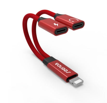 JMT-432010 Lightning to Dual Headphone Adapter with Charging and Control – Compatible with iPhone Models, 1m Length