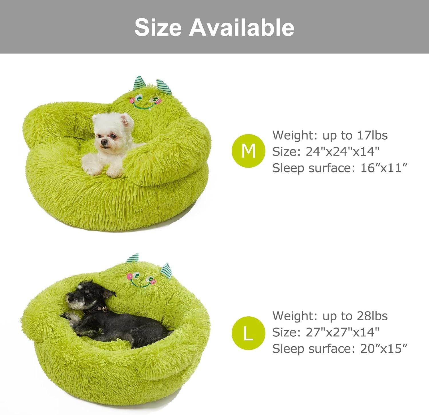 JMT-432138 Cozy Plush Donut Bed for Small Dogs and Cats with High Bolsters and Anti-Slip Base